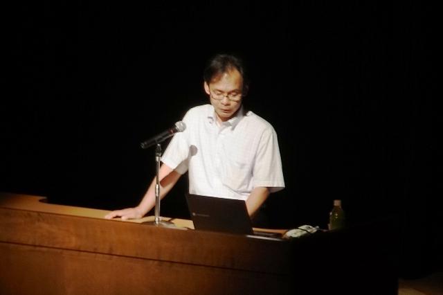 2011.07.06 はやぶさカプセル設計者の本田さん（島高卒）が故郷で講演。